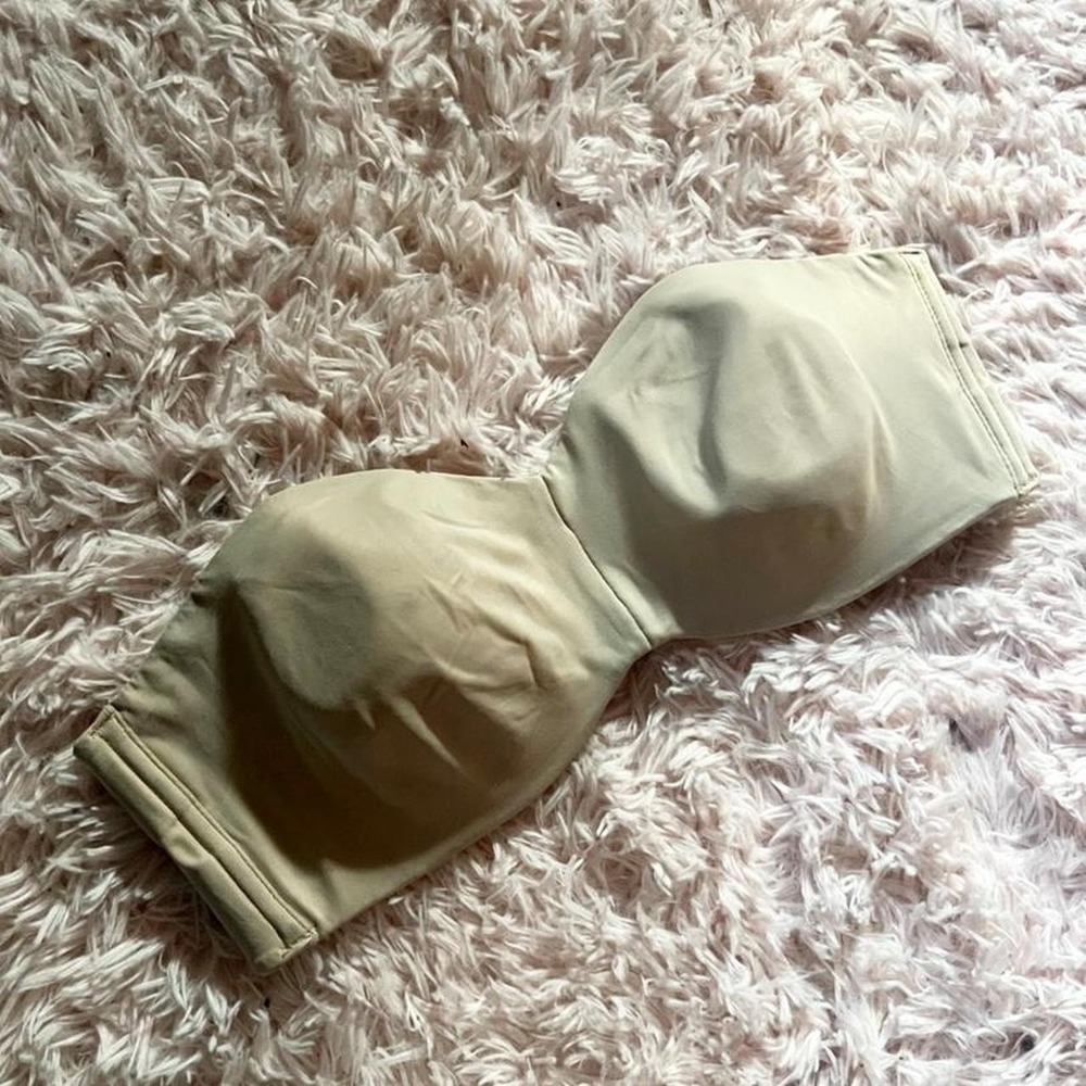 Delimira Nude Padded Neutral Basic Strapless Bra Womens 34B Utility Functional